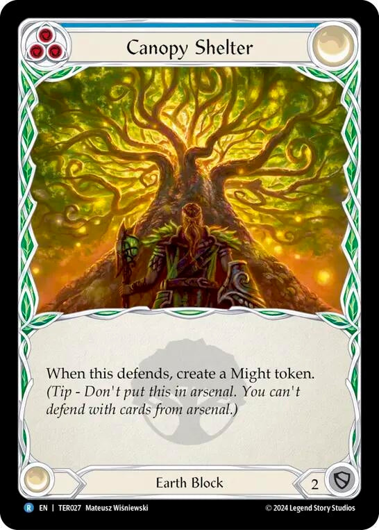 Image for Canopy Shelter (Blue) (1st Strike) (TER027) - Flesh and Blood TCG