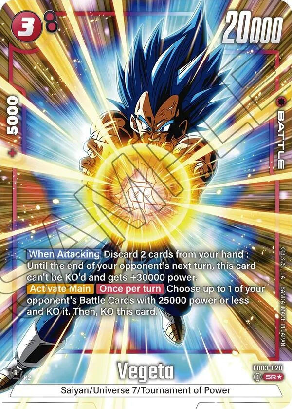 Image for Vegeta - FB03-020 (Alternate Art) (Raging Roar) (FB03-020) - Dragon Ball Super: Fusion World