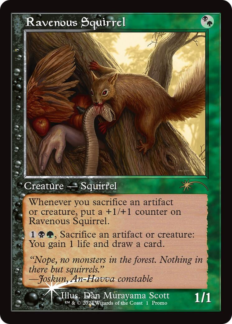 Image for Ravenous Squirrel (Retro Frame) (Open House Promos) (1) - Magic: The Gathering