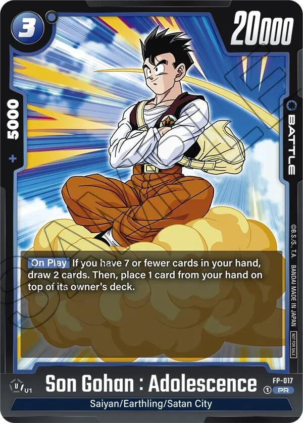 Image for Son Gohan : Adolescence - FP-017 (Fusion World Promotion Cards and Packs) (FP-017) - Dragon Ball Super: Fusion World