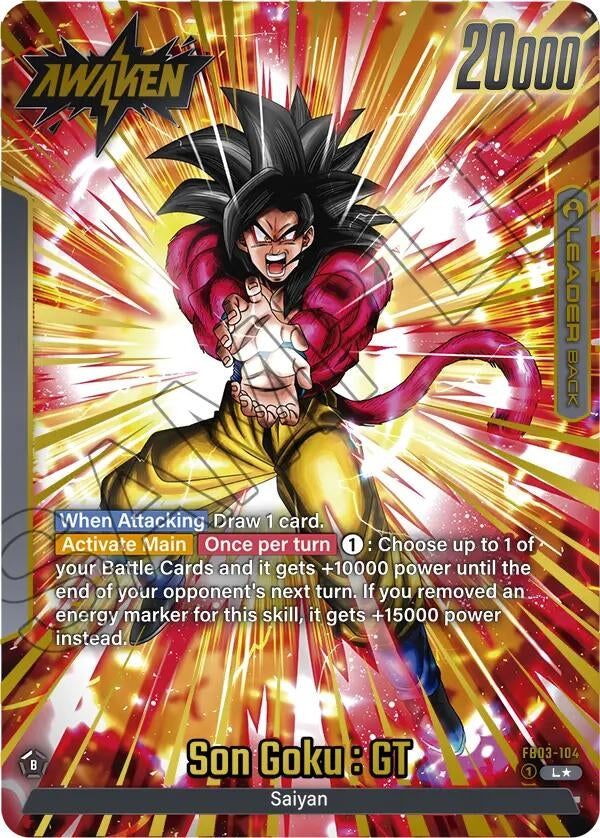 Image for Son Goku : GT - FB03-104 (Alternate Art) (Raging Roar) (FB03-104) - Dragon Ball Super: Fusion World