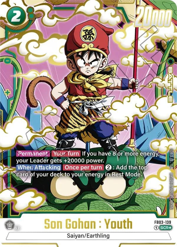 Image for Son Gohan : Youth - FB03-139 (Alternate Art) (Raging Roar) (FB03-139) - Dragon Ball Super: Fusion World