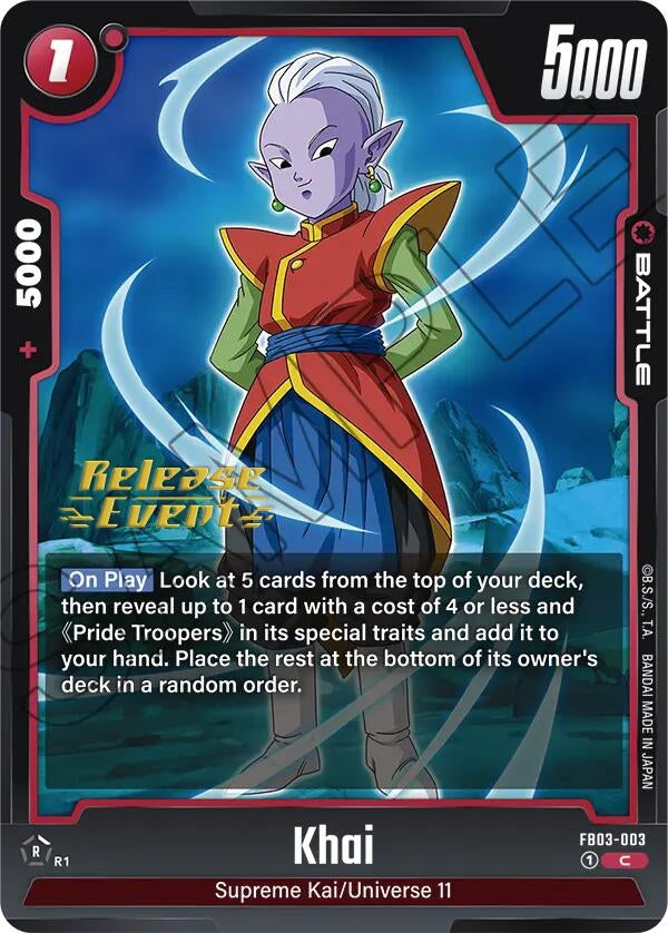 Image for Khai (Raging Roar Release Event Cards) (FB03-003) - Dragon Ball Super: Fusion World
