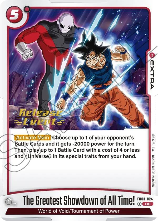 Image for The Greatest Showdown of All Time! (Raging Roar Release Event Cards) (FB03-024) - Dragon Ball Super: Fusion World