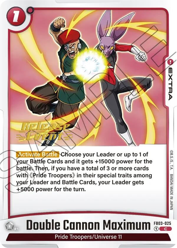 Image for Double Cannon Maximum (Raging Roar Release Event Cards) (FB03-025) - Dragon Ball Super: Fusion World