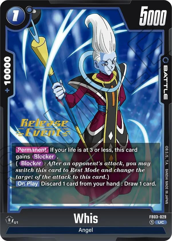 Image for Whis (Raging Roar Release Event Cards) (FB03-029) - Dragon Ball Super: Fusion World
