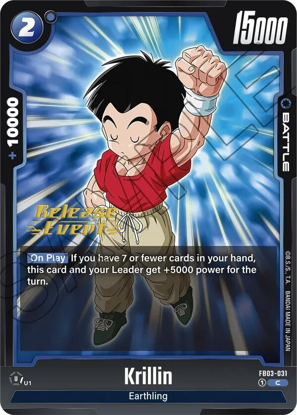 Image for Krillin (Raging Roar Release Event Cards) (FB03-031) - Dragon Ball Super: Fusion World