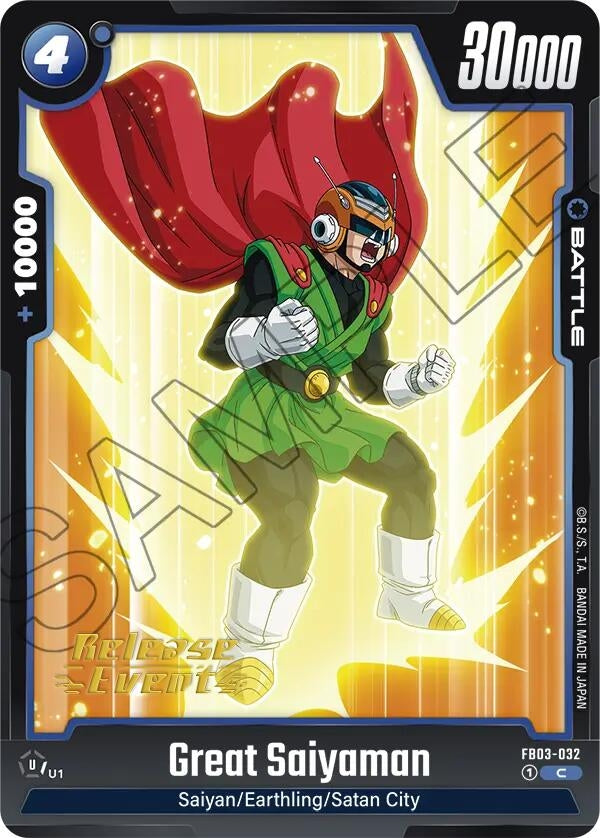 Image for Great Saiyaman (Raging Roar Release Event Cards) (FB03-032) - Dragon Ball Super: Fusion World