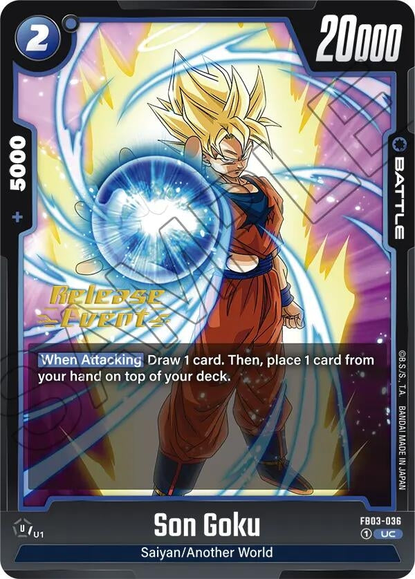 Image for Son Goku - FB03-036 (Raging Roar Release Event Cards) (FB03-036) - Dragon Ball Super: Fusion World