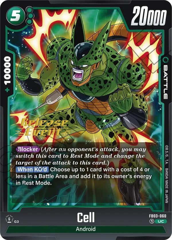 Image for Cell - FB03-060 (Raging Roar Release Event Cards) (FB03-060) - Dragon Ball Super: Fusion World