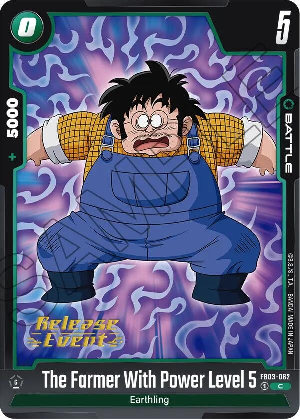 Image for The Farmer With Power Level 5 (Raging Roar Release Event Cards) (FB03-062) - Dragon Ball Super: Fusion World