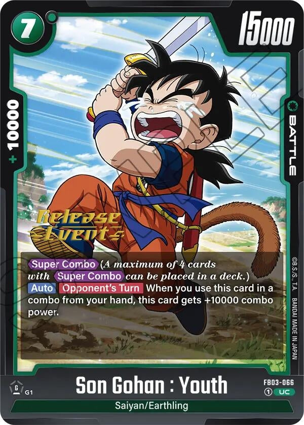 Image for Son Gohan : Youth - FB03-066 (Raging Roar Release Event Cards) (FB03-066) - Dragon Ball Super: Fusion World