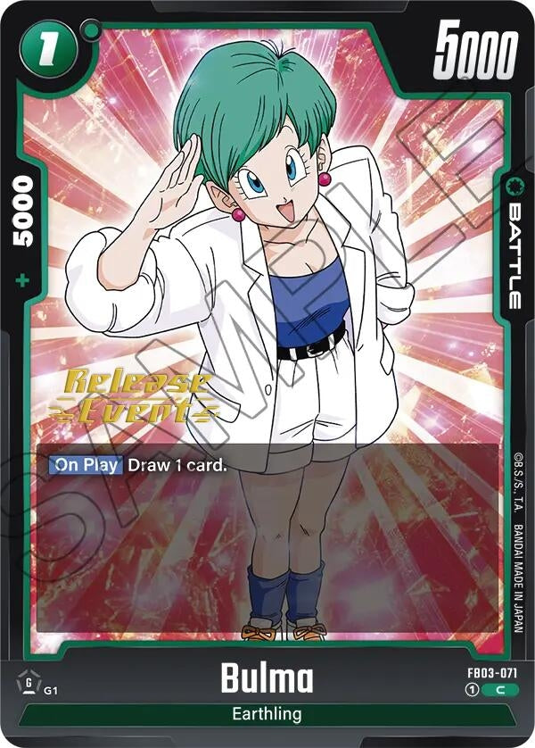 Image for Bulma - FB03-071 (Raging Roar Release Event Cards) (FB03-071) - Dragon Ball Super: Fusion World