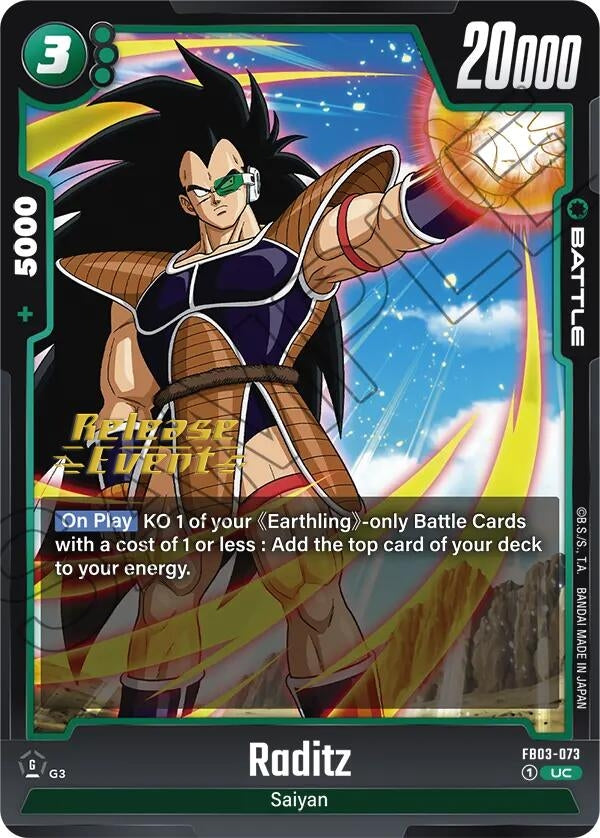 Image for Raditz - FB03-073 (Raging Roar Release Event Cards) (FB03-073) - Dragon Ball Super: Fusion World