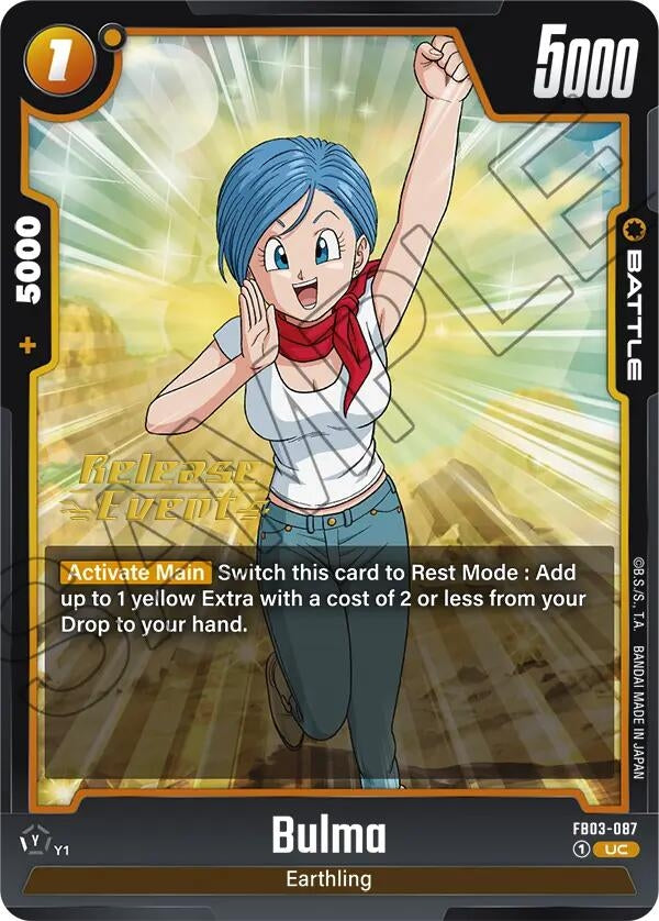 Image for Bulma - FB03-087 (Raging Roar Release Event Cards) (FB03-087) - Dragon Ball Super: Fusion World