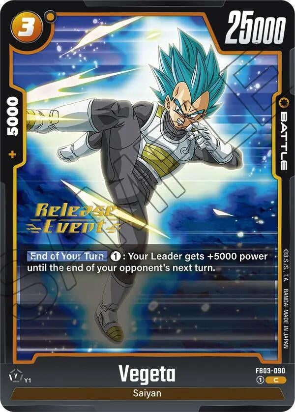 Image for Vegeta - FB03-090 (Raging Roar Release Event Cards) (FB03-090) - Dragon Ball Super: Fusion World