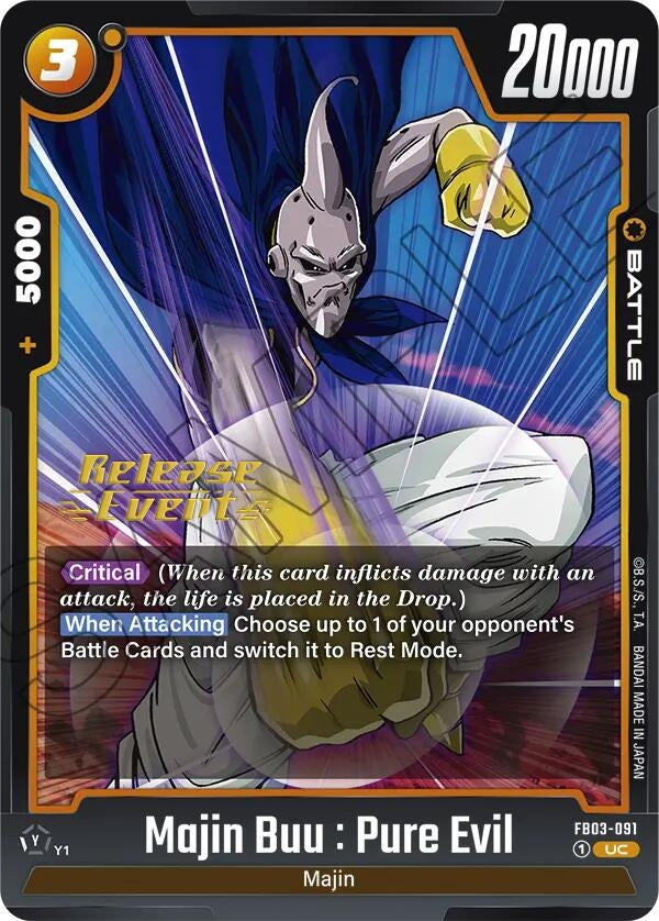Image for Majin Buu : Pure Evil (Raging Roar Release Event Cards) (FB03-091) - Dragon Ball Super: Fusion World