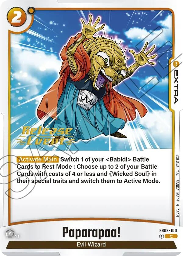 Image for Paparapaa! (Raging Roar Release Event Cards) (FB03-100) - Dragon Ball Super: Fusion World