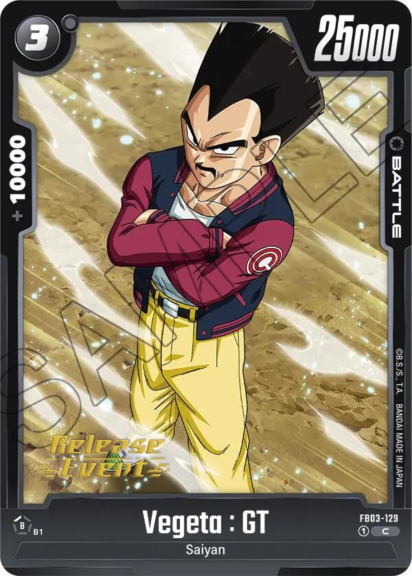 Image for Vegeta : GT (Raging Roar Release Event Cards) (FB03-129) - Dragon Ball Super: Fusion World