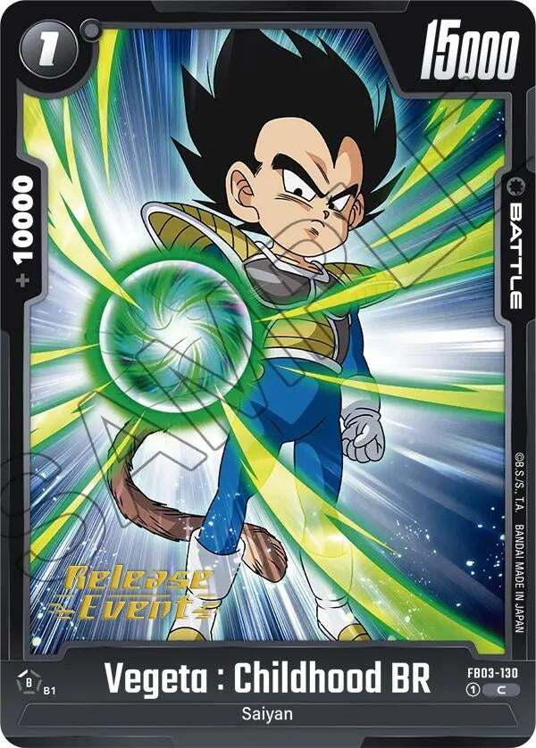 Image for Vegeta : Childhood BR (Raging Roar Release Event Cards) (FB03-130) - Dragon Ball Super: Fusion World