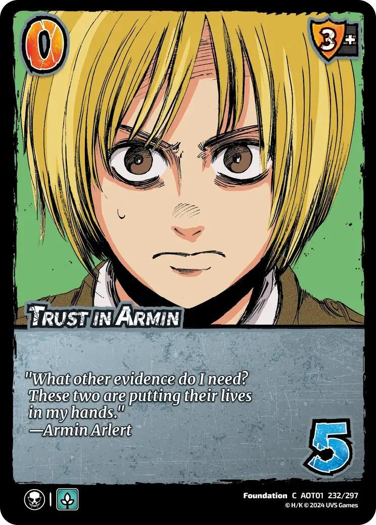Image for Trust in Armin (Attack on Titan: Battle for Humanity) (232/297) - UniVersus