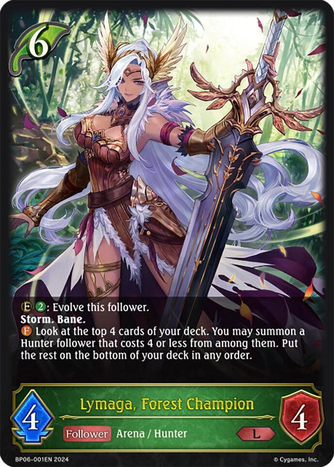 Image for Lymaga, Forest Champion (BP06: Paragons of the Colosseum) (BP06-001EN) - Shadowverse: Evolve