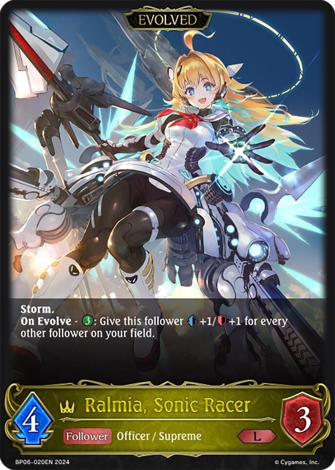 Image for Ralmia, Sonic Racer (Evolved) (BP06: Paragons of the Colosseum) (BP06-020EN) - Shadowverse: Evolve
