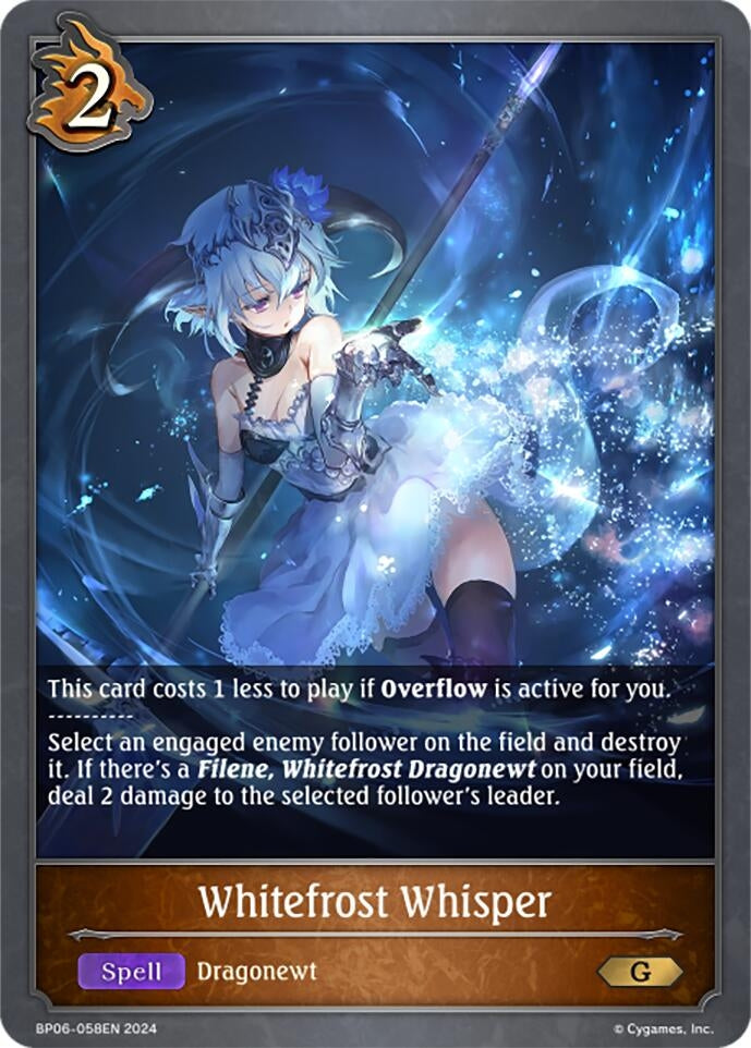 Image for Whitefrost Whisper (BP06: Paragons of the Colosseum) (BP06-058EN) - Shadowverse: Evolve