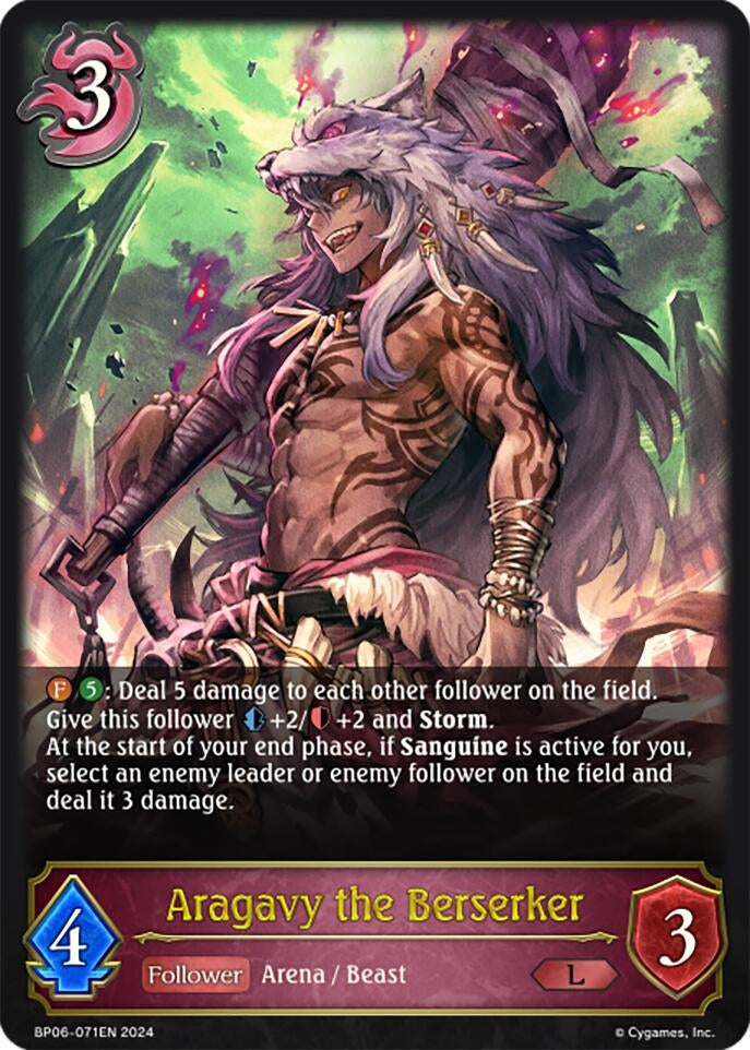 Image for Aragavy the Berserker (BP06: Paragons of the Colosseum) (BP06-071EN) - Shadowverse: Evolve