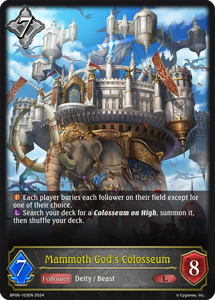 Image for Mammoth God's Colosseum (BP06: Paragons of the Colosseum) (BP06-103EN) - Shadowverse: Evolve
