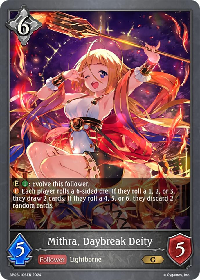 Image for Mithra, Daybreak Deity (BP06: Paragons of the Colosseum) (BP06-106EN) - Shadowverse: Evolve