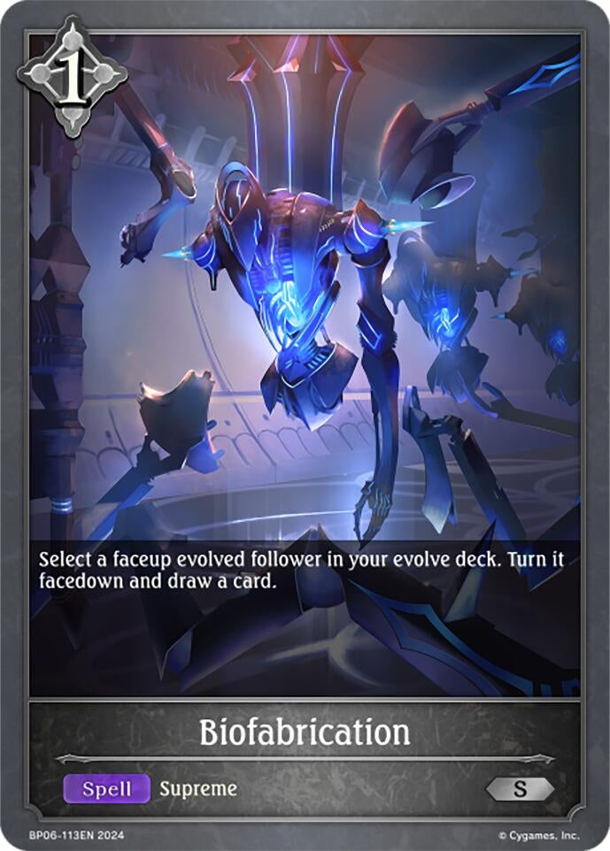 Image for Biofabrication (BP06: Paragons of the Colosseum) (BP06-113EN) - Shadowverse: Evolve