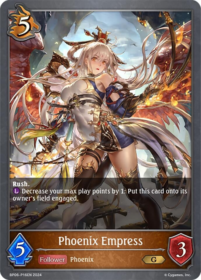Image for Phoenix Empress - P16EN (Foil) (BP06: Paragons of the Colosseum) (BP06-P16EN) - Shadowverse: Evolve