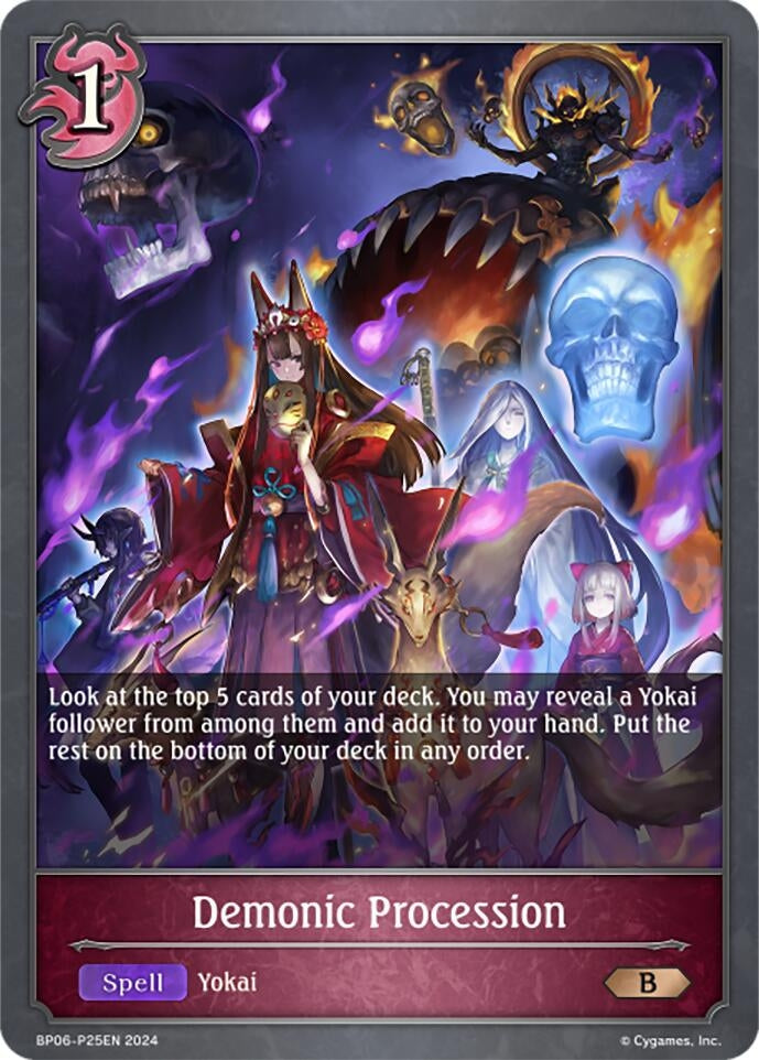 Image for Demonic Procession - P25EN (Foil) (BP06: Paragons of the Colosseum) (BP06-P25EN) - Shadowverse: Evolve