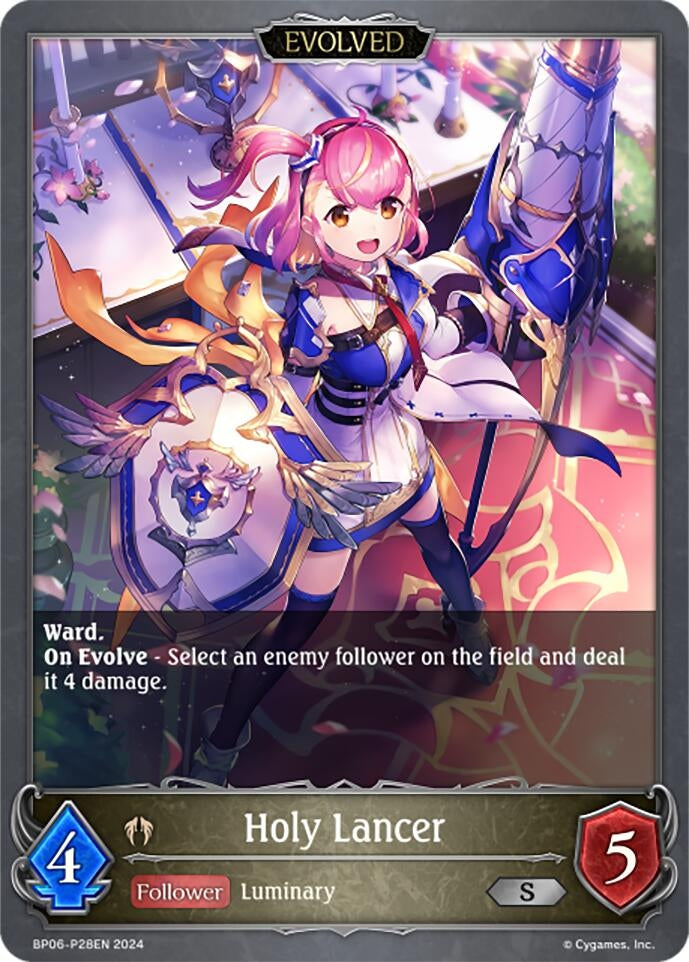 Image for Holy Lancer (Evolved) - P28EN (Foil) (BP06: Paragons of the Colosseum) (BP06-P28EN) - Shadowverse: Evolve