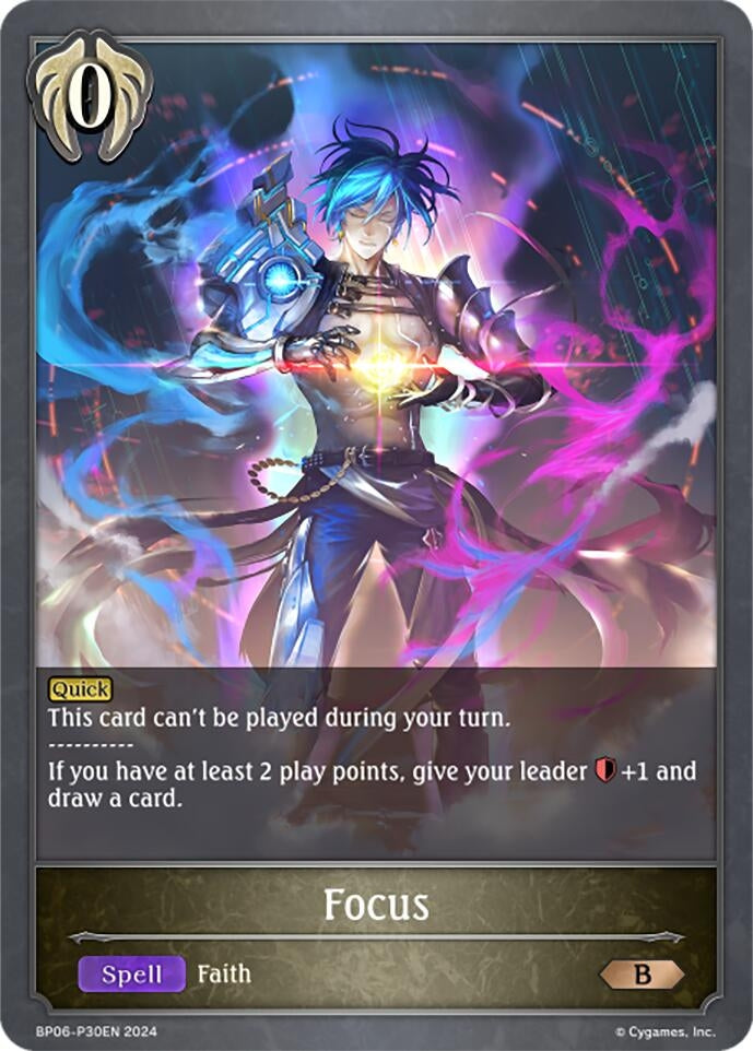 Image for Focus - P30EN (Foil) (BP06: Paragons of the Colosseum) (BP06-P30EN) - Shadowverse: Evolve