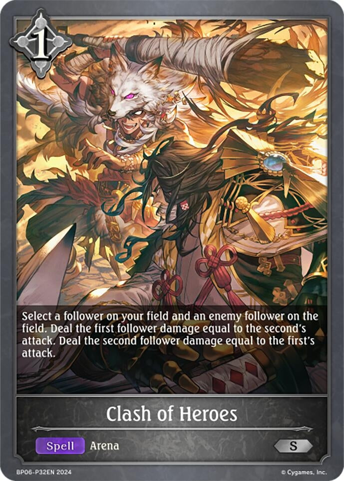 Image for Clash of Heroes - P32EN (Foil) (BP06: Paragons of the Colosseum) (BP06-P32EN) - Shadowverse: Evolve