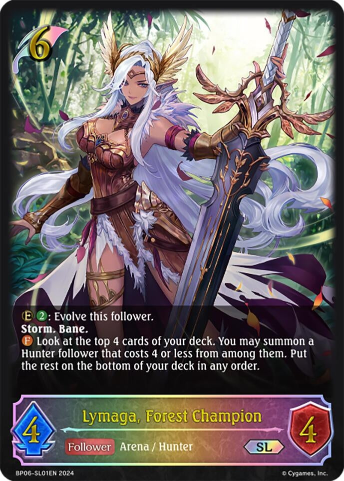 Image for Lymaga, Forest Champion (SL) (BP06: Paragons of the Colosseum) (BP06-SL01EN) - Shadowverse: Evolve