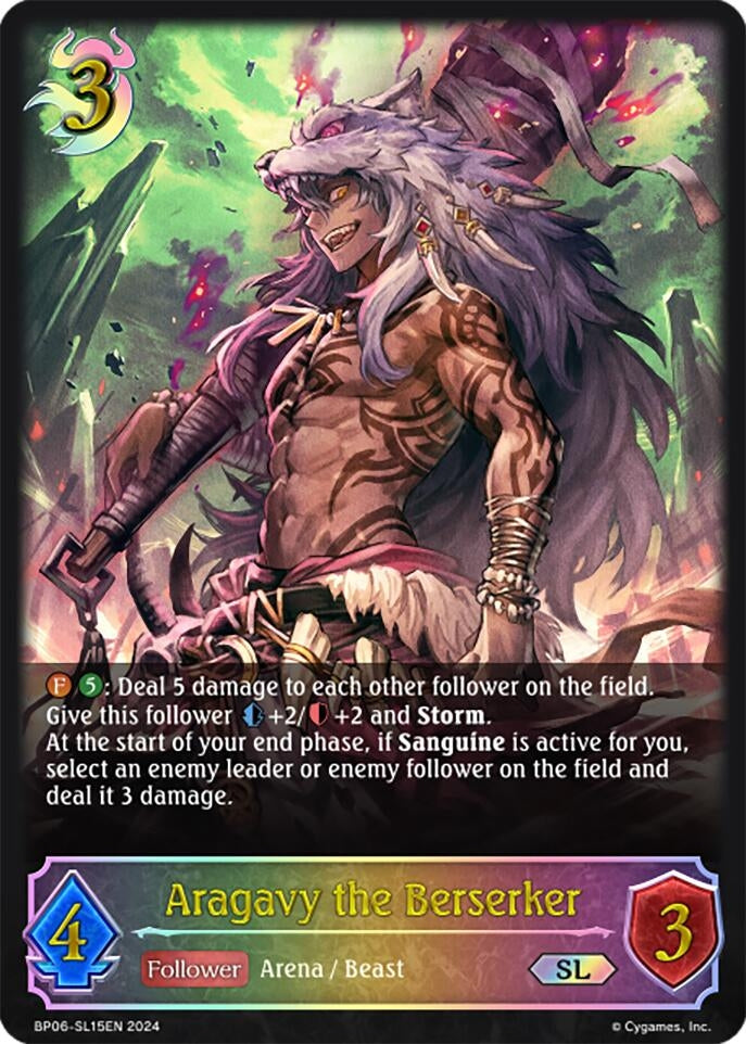Image for Aragavy the Berserker (SL) (BP06: Paragons of the Colosseum) (BP06-SL15EN) - Shadowverse: Evolve