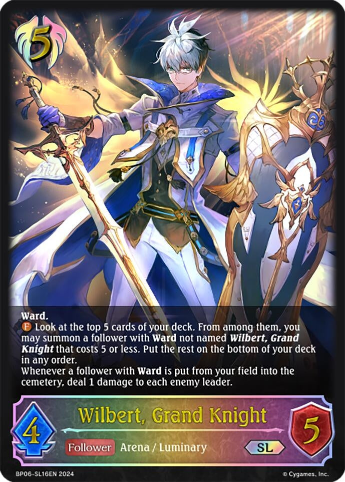 Image for Wilbert, Grand Knight (SL) (BP06: Paragons of the Colosseum) (BP06-SL16EN) - Shadowverse: Evolve