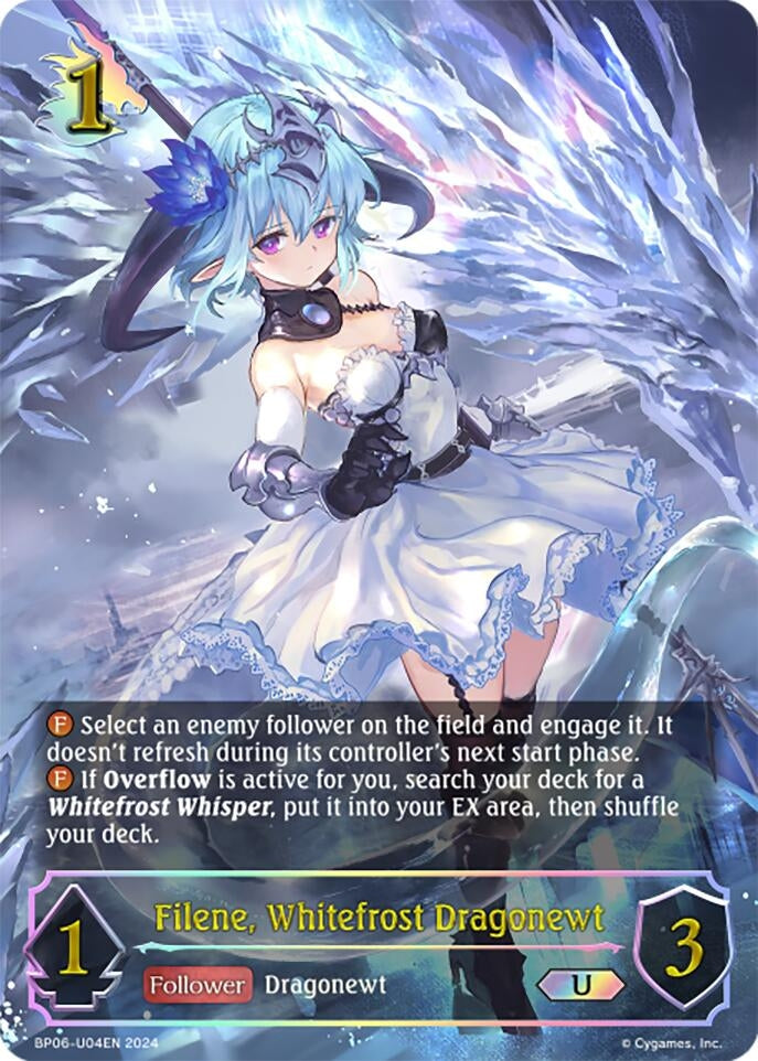 Image for Filene, Whitefrost Dragonewt (U) (BP06: Paragons of the Colosseum) (BP06-U04EN) - Shadowverse: Evolve