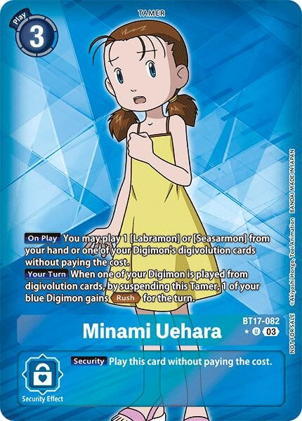 Image for Minami Uehara (Box Promotion Pack: Secret Crisis) (BT17) (BT17-082 U) - Digimon Card Game