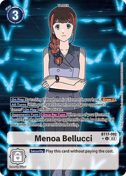 Image for Menoa Bellucci (Box Promotion Pack: Secret Crisis) (BT17) (BT17-092 U) - Digimon Card Game