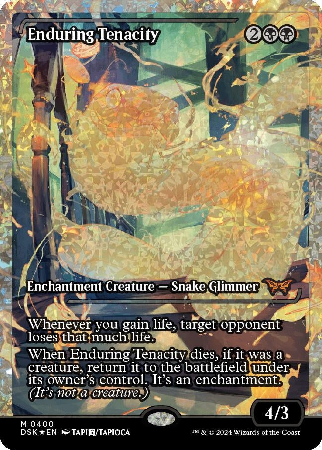 Image for Enduring Tenacity (Showcase) (Fracture Foil) (Duskmourn: House of Horror) (400) - Magic: The Gathering