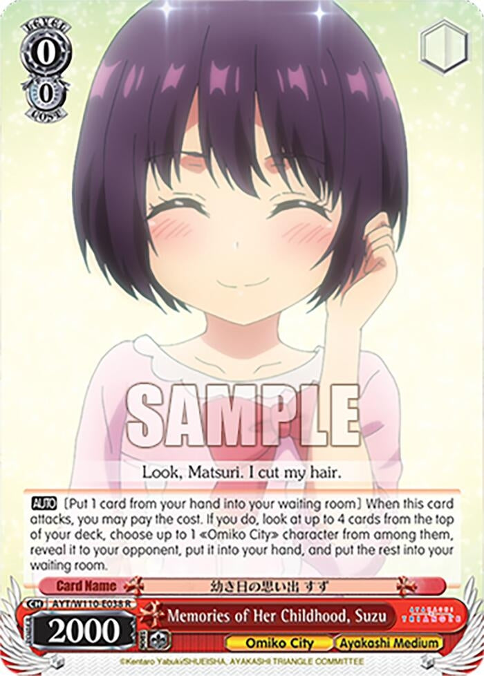 Image for Memories of Her Childhood, Suzu (Ayakashi Triangle) (AYT/W110-E038 R) - Weiss Schwarz