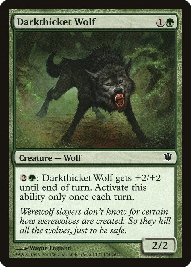 Image for Darkthicket Wolf (Innistrad) (175) - Magic: The Gathering