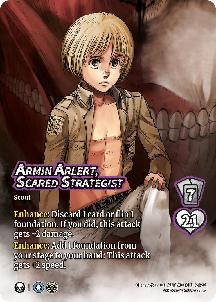 Image for Armin Arlert, Scared Strategist (Alternate Art) (Challenger Series: Attack on Titan: Battle for Humanity) (CS1 2/22) - UniVersus