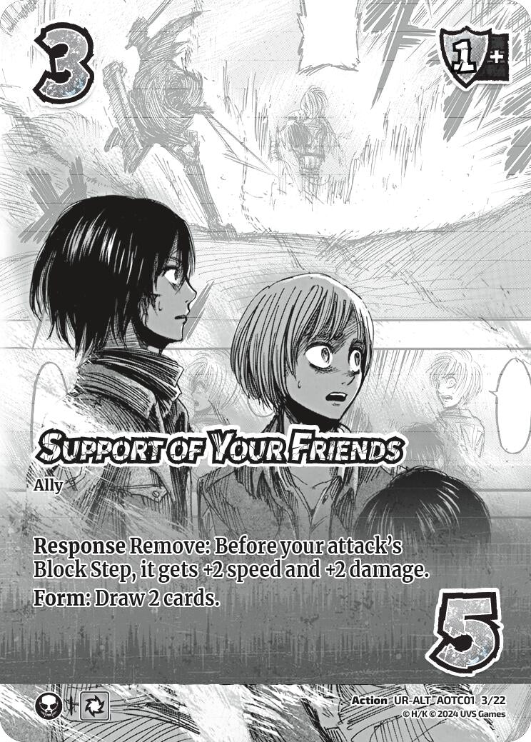 Image for Support of Your Friends (Alternate Art) (Challenger Series: Attack on Titan: Battle for Humanity) (CS1 3/22) - UniVersus