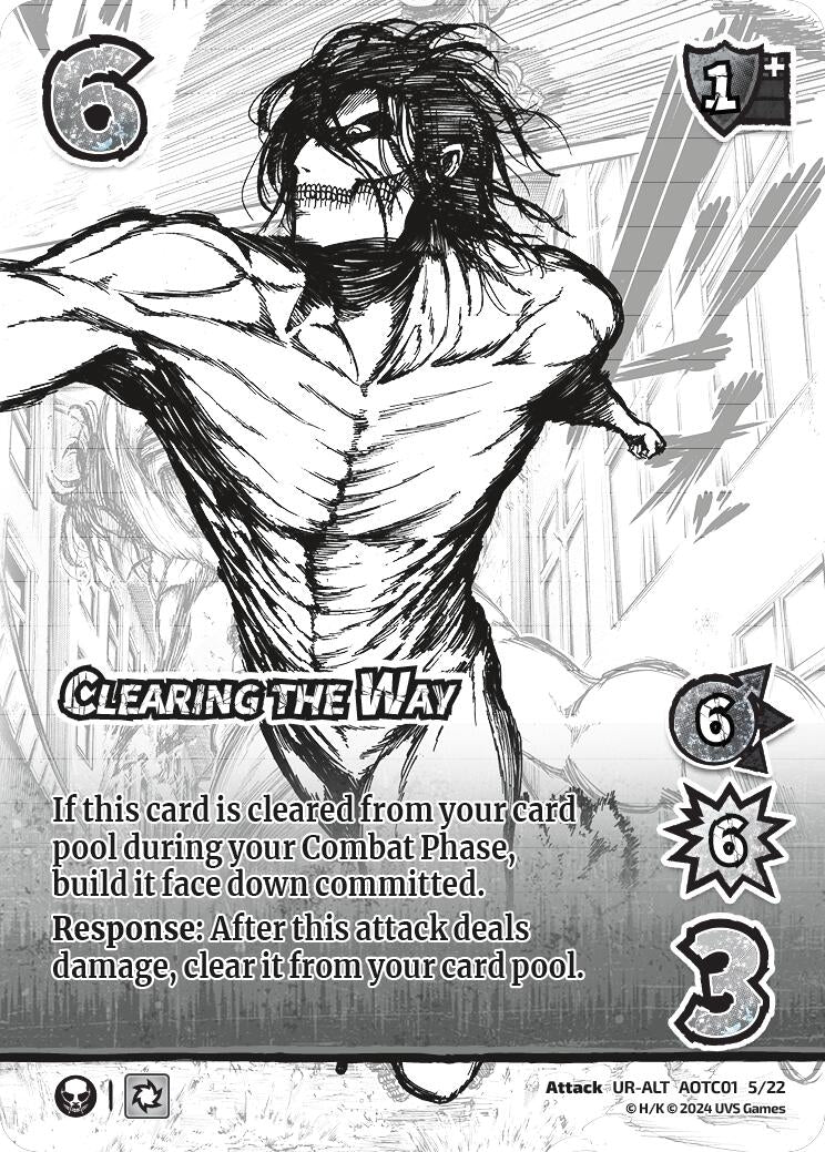 Image for Clearing the Way (Alternate Art) (Challenger Series: Attack on Titan: Battle for Humanity) (CS1 5/22) - UniVersus