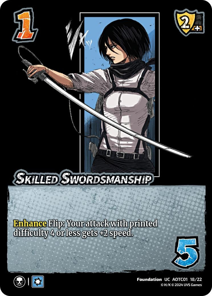 Image for Skilled Swordsmanship (Challenger Series: Attack on Titan: Battle for Humanity) (CS1 18/22) - UniVersus